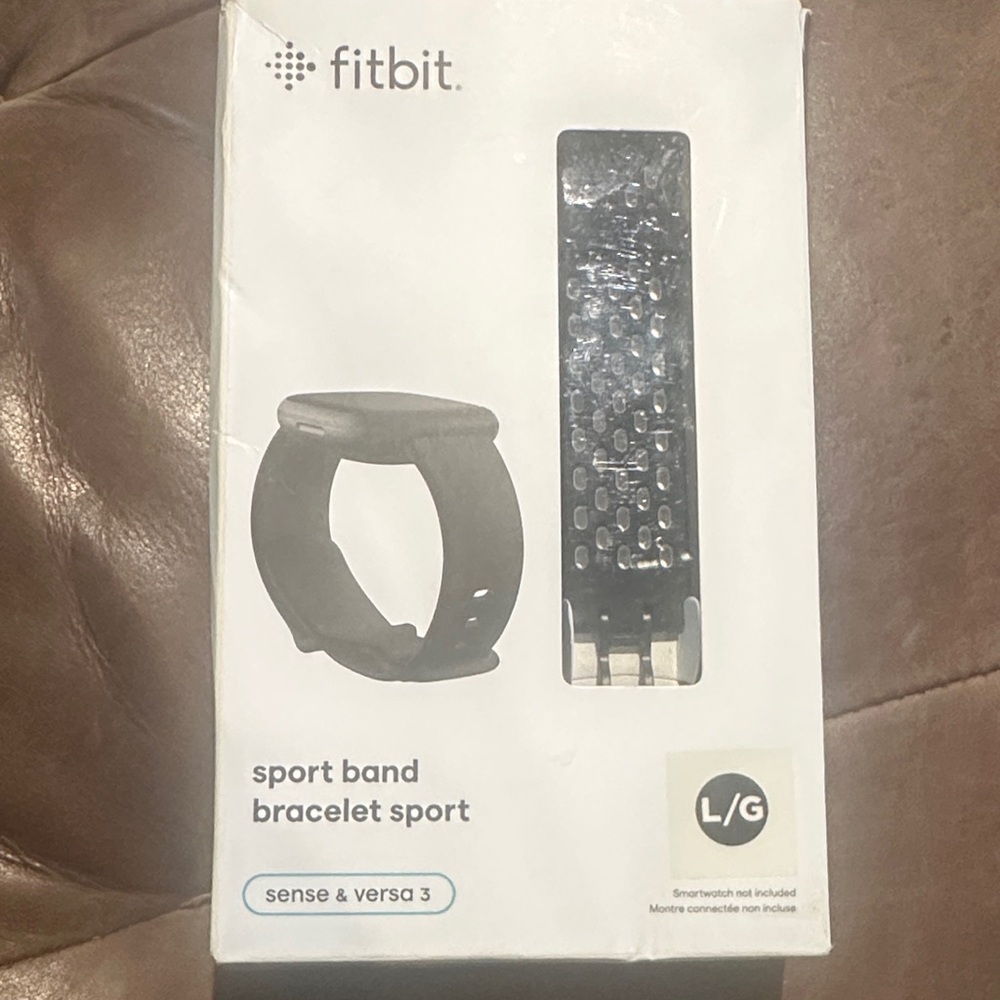 fitbit Black Sport Band for Sense & Versa 3 - Large